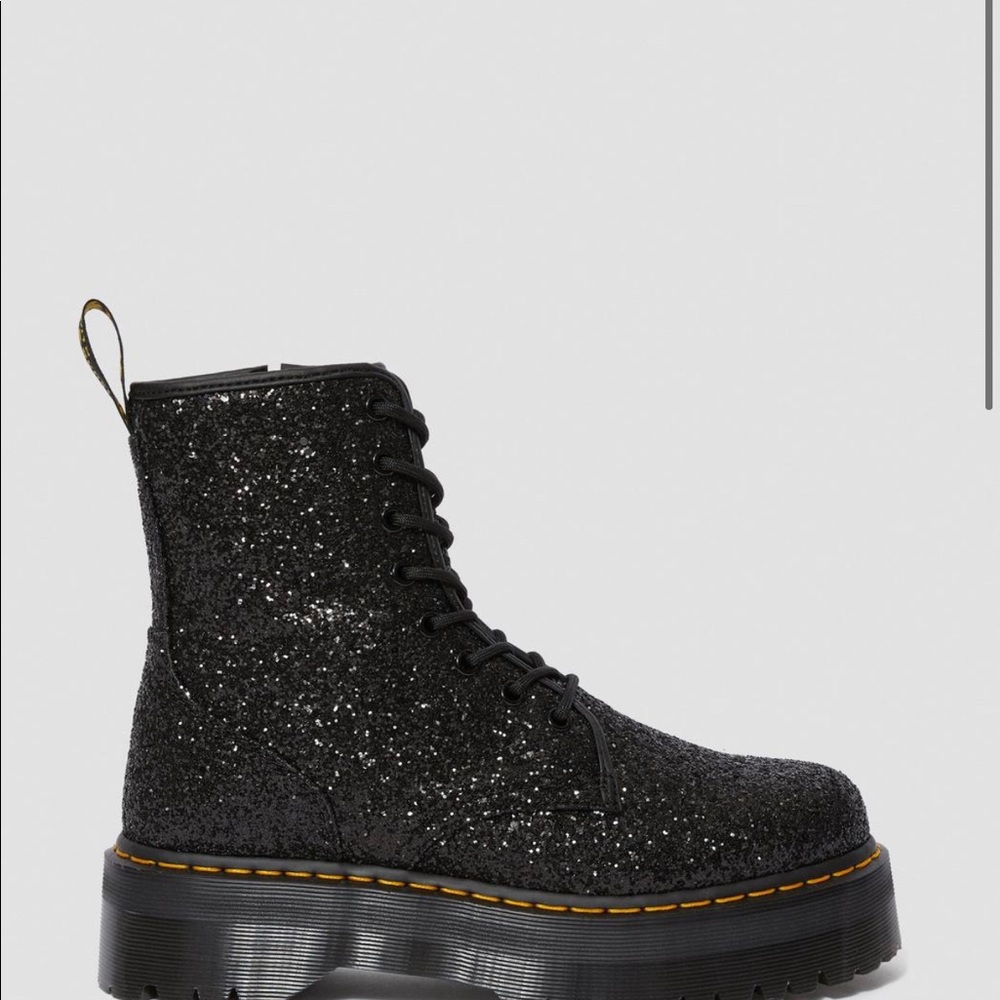 Dr.Marten JADON GLITTER  BLACK CHUNKY GLITTER - Picture 7 of 16